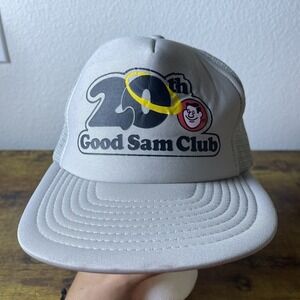 Vtg Good Sam Club Hat Snapback Trucker Cap Mens Gray 90s Farmer